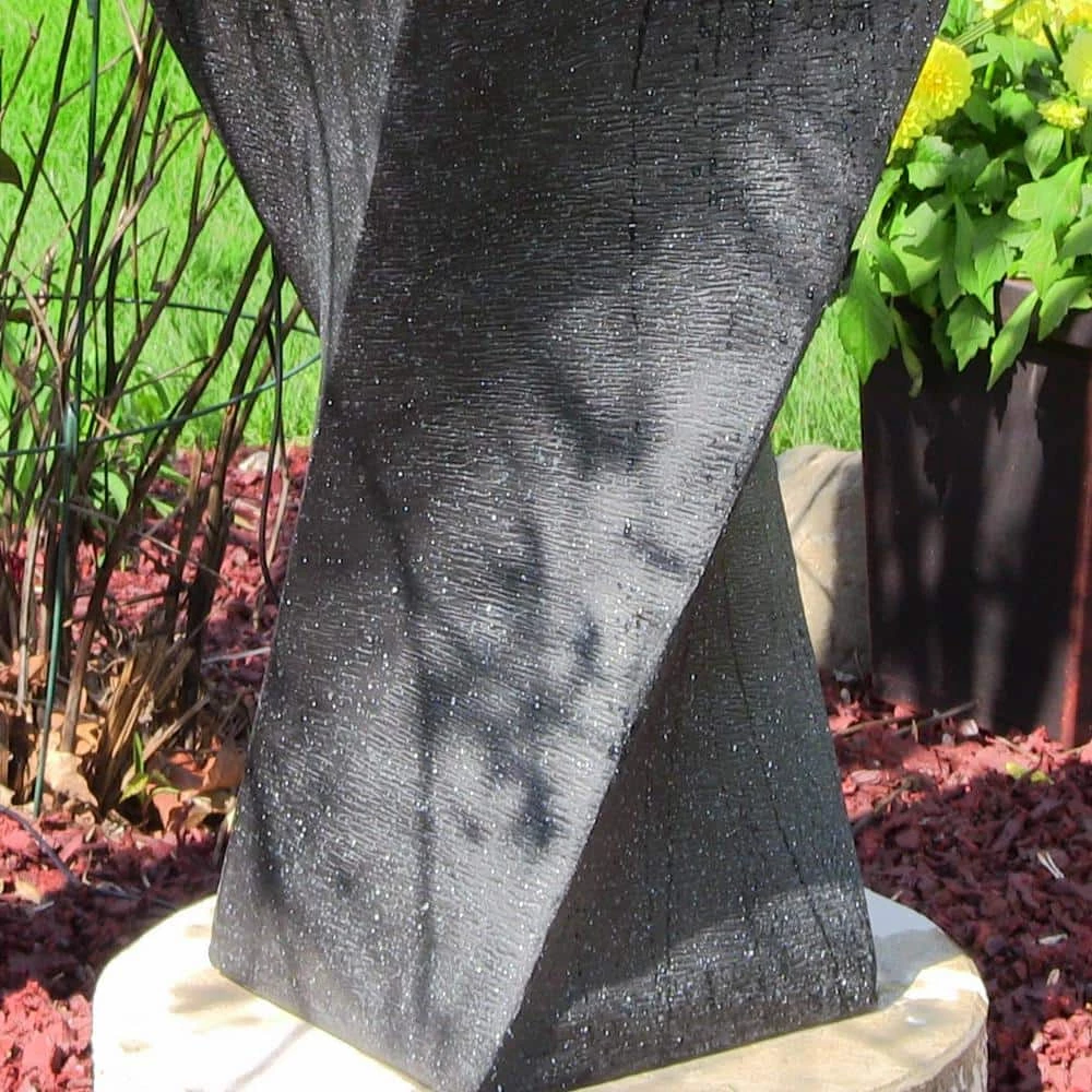 Sunnydaze Decor 32 in. Black Ball Spitter Solar Fountain with Battery Backup and LED Light 4 Sunnydaze Decor 32 in. Black Ball Spitter Solar Fountain with Battery Backup and LED Light - Image 4