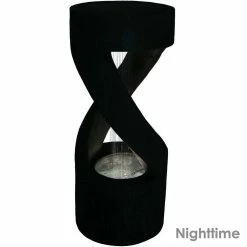 Sunnydaze Decor 31 in. Contemporary Double Helix Outdoor Water Fountain Feature with LED Light -Sunnydaze Decor Sales sunnydaze decor freestanding fountains dw 679 4f 1000