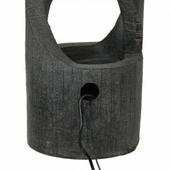 Sunnydaze Decor 31 in. Contemporary Double Helix Outdoor Water Fountain Feature with LED Light -Sunnydaze Decor Sales sunnydaze decor freestanding fountains dw 679 fa 1000