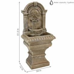 Sunnydaze Decor 51 in. Ornate Lavello Outdoor Water Fountain -Sunnydaze Decor Sales sunnydaze decor freestanding fountains fc 22440 76 1000