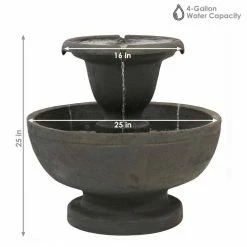 Sunnydaze Decor 25 in. 2-Tier Streaming Falls Outdoor Waterfall Fountain 11 Sunnydaze Decor 25 in. 2-Tier Streaming Falls Outdoor Waterfall Fountain -Sunnydaze Decor Sales sunnydaze decor freestanding fountains fc 22495 44 1000