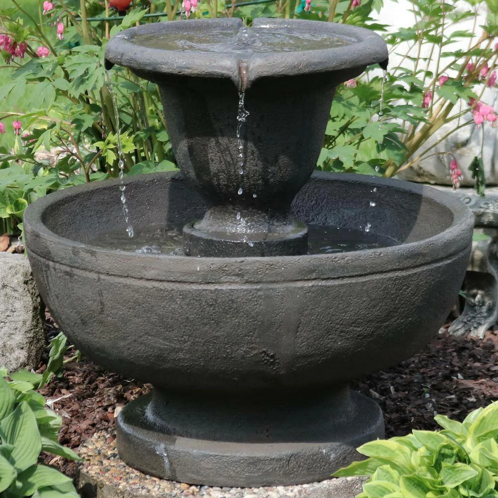 Sunnydaze Decor 25 in. 2-Tier Streaming Falls Outdoor Waterfall Fountain 2 Sunnydaze Decor 25 in. 2-Tier Streaming Falls Outdoor Waterfall Fountain - Image 2