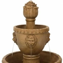 Sunnydaze Decor 41 in. 2-Tier Contemporary Lion Outdoor Water Fountain 12 Sunnydaze Decor 41 in. 2-Tier Contemporary Lion Outdoor Water Fountain -Sunnydaze Decor Sales sunnydaze decor freestanding fountains fc 73025 44 1000