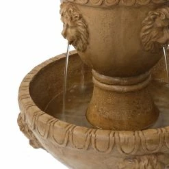 Sunnydaze Decor 41 in. 2-Tier Contemporary Lion Outdoor Water Fountain 14 Sunnydaze Decor 41 in. 2-Tier Contemporary Lion Outdoor Water Fountain -Sunnydaze Decor Sales sunnydaze decor freestanding fountains fc 73025 76 1000