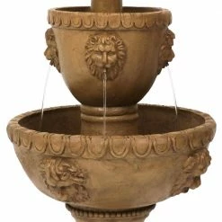 Sunnydaze Decor 41 in. 2-Tier Contemporary Lion Outdoor Water Fountain 13 Sunnydaze Decor 41 in. 2-Tier Contemporary Lion Outdoor Water Fountain -Sunnydaze Decor Sales sunnydaze decor freestanding fountains fc 73025 fa 1000
