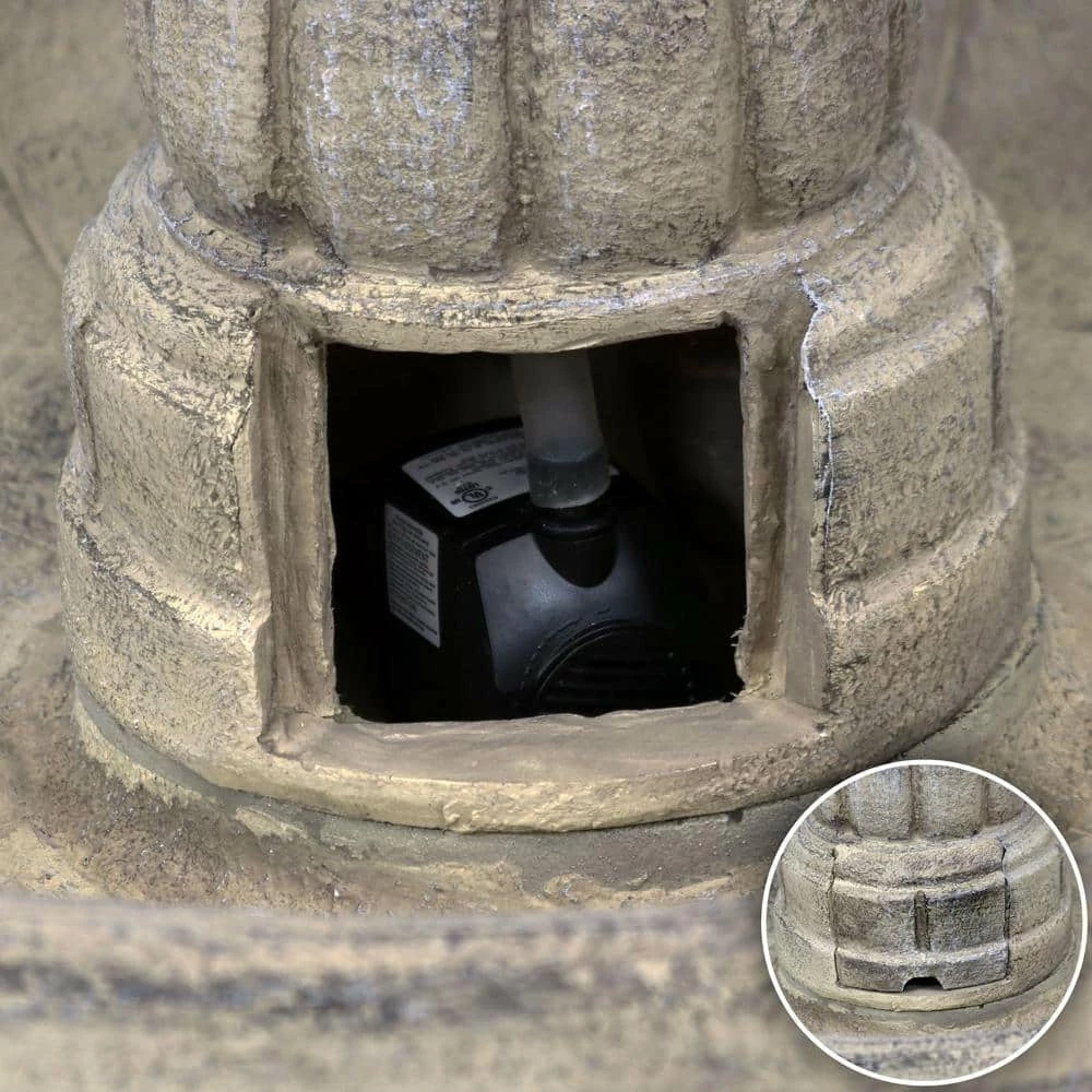 Sunnydaze Decor 48 in. 3-Tier Outdoor Water Fountain 8 Sunnydaze Decor 48 in. 3-Tier Outdoor Water Fountain - Image 8