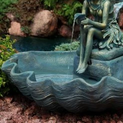 Sunnydaze Decor 30 in. Cascading Fairy Shell Outdoor Water Fountain 11 Sunnydaze Decor 30 in. Cascading Fairy Shell Outdoor Water Fountain -Sunnydaze Decor Sales sunnydaze decor freestanding fountains fc 73724 44 1000