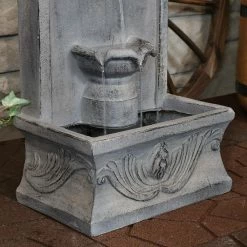 Sunnydaze Decor French-Inspired Concrete Indoor/Outdoor Reinforced Cascading Fountain -Sunnydaze Decor Sales sunnydaze decor freestanding fountains fwd 464 1d 1000