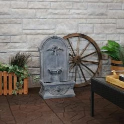 Sunnydaze Decor French-Inspired Concrete Indoor/Outdoor Reinforced Cascading Fountain -Sunnydaze Decor Sales sunnydaze decor freestanding fountains fwd 464 1f 1000