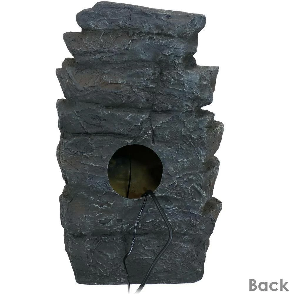 Sunnydaze Decor 24 in. Grotto Falls Cascading Water Fountain with LED Lights 3 Sunnydaze Decor 24 in. Grotto Falls Cascading Water Fountain with LED Lights - Image 3