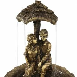 Sunnydaze Decor 43 in. Lovers Umbrella Solar with Battery Backup Outdoor Cascade Water Fountain with LED Lights (4-Pieces) -Sunnydaze Decor Sales sunnydaze decor freestanding fountains sl 0241 fa 1000
