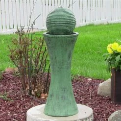 Sunnydaze Decor 30 in. Desert Spring Solar Outdoor Cascade Water Fountain with Battery Backup (2-Pieces) -Sunnydaze Decor Sales sunnydaze decor freestanding fountains sl 0274 31 1000