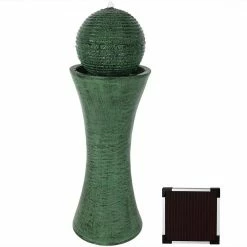 Sunnydaze Decor 30 in. Desert Spring Solar Outdoor Cascade Water Fountain with Battery Backup (2-Pieces)