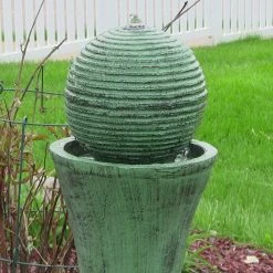 Sunnydaze Decor 30 in. Desert Spring Solar Outdoor Cascade Water Fountain with Battery Backup (2-Pieces) -Sunnydaze Decor Sales sunnydaze decor freestanding fountains sl 0274 fa 1000