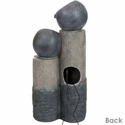 Sunnydaze Decor 31 in. Tiered Cascading Cups Solar Fountain with Battery Backup -Sunnydaze Decor Sales sunnydaze decor freestanding fountains sl 598 76 1000