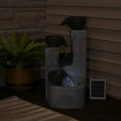 Sunnydaze Decor 29 in. Aged Tiered Vessels Solar Fountain with Battery Backup 14 Sunnydaze Decor 29 in. Aged Tiered Vessels Solar Fountain with Battery Backup -Sunnydaze Decor Sales sunnydaze decor freestanding fountains sl 604 76 1000