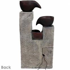 Sunnydaze Decor 29 in. Aged Tiered Vessels Solar Fountain with Battery Backup 13 Sunnydaze Decor 29 in. Aged Tiered Vessels Solar Fountain with Battery Backup -Sunnydaze Decor Sales sunnydaze decor freestanding fountains sl 604 fa 1000