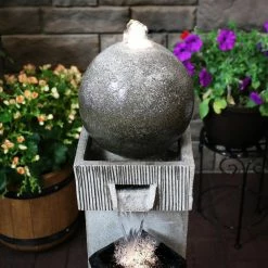 Sunnydaze Decor 35 in. Modern Vogue Outdoor Cascading Fountain with LED Lights 10 Sunnydaze Decor 35 in. Modern Vogue Outdoor Cascading Fountain with LED Lights -Sunnydaze Decor Sales sunnydaze decor freestanding fountains sss 176 1f 1000