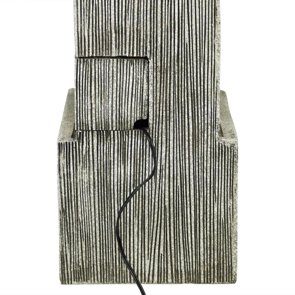 Sunnydaze Decor 35 in. Modern Vogue Outdoor Cascading Fountain with LED Lights 7 Sunnydaze Decor 35 in. Modern Vogue Outdoor Cascading Fountain with LED Lights - Image 7