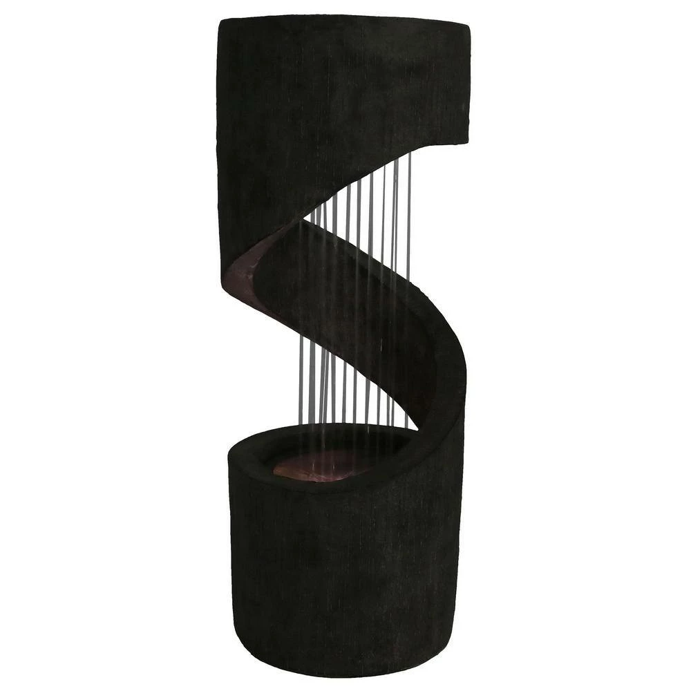 Sunnydaze Decor 31 in. Showering Spiral Waterfall Fountain with LED Light 3 Sunnydaze Decor 31 in. Showering Spiral Waterfall Fountain with LED Light - Image 3