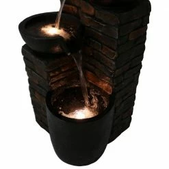Sunnydaze Decor 34 in. Staggered Bowls Tiered Outdoor Water Fountain with LED Lights 13 Sunnydaze Decor 34 in. Staggered Bowls Tiered Outdoor Water Fountain with LED Lights -Sunnydaze Decor Sales sunnydaze decor freestanding fountains sss 244 fa 1000