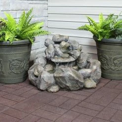 Sunnydaze Decor 18 in. Rocky Ravine Outdoor Water Fountain -Sunnydaze Decor Sales sunnydaze decor freestanding fountains sss 376 31 1000