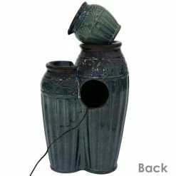 Sunnydaze Decor 27 in. Tour de Vase Ceramic Outdoor Water Fountain -Sunnydaze Decor Sales sunnydaze decor freestanding fountains sss 383 44 1000
