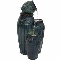 Sunnydaze Decor 27 in. Tour de Vase Ceramic Outdoor Water Fountain