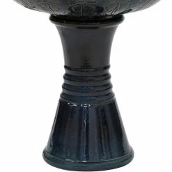 Sunnydaze Decor 38 in. Double Tier Outdoor Ceramic Water Fountain with LED Lights -Sunnydaze Decor Sales sunnydaze decor freestanding fountains sss 602 1f 1000