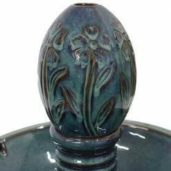 Sunnydaze Decor 38 in. Double Tier Outdoor Ceramic Water Fountain with LED Lights -Sunnydaze Decor Sales sunnydaze decor freestanding fountains sss 602 4f 1000