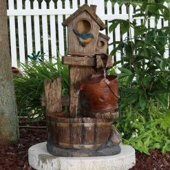 Sunnydaze Decor 26 in. Bluebird House and Buckets Outdoor Water Fountain 15 Sunnydaze Decor 26 in. Bluebird House and Buckets Outdoor Water Fountain -Sunnydaze Decor Sales sunnydaze decor freestanding fountains wnc 929 31 1000