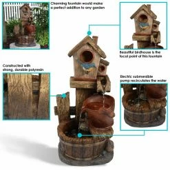 Sunnydaze Decor 26 in. Bluebird House and Buckets Outdoor Water Fountain 14 Sunnydaze Decor 26 in. Bluebird House and Buckets Outdoor Water Fountain -Sunnydaze Decor Sales sunnydaze decor freestanding fountains wnc 929 76 1000