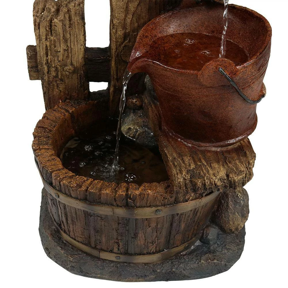 Sunnydaze Decor 26 in. Bluebird House and Buckets Outdoor Water Fountain 6 Sunnydaze Decor 26 in. Bluebird House and Buckets Outdoor Water Fountain - Image 6