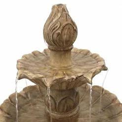 Sunnydaze Decor 3-Tier Polyresin Classic Tulip Outdoor Garden Tiered Water Fountain -Sunnydaze Decor Sales sunnydaze decor freestanding fountains xca 131502gds 1f 1000