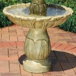 Sunnydaze Decor 3-Tier Polyresin Classic Tulip Outdoor Garden Tiered Water Fountain -Sunnydaze Decor Sales sunnydaze decor freestanding fountains xca 131502gds 66 1000