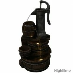Sunnydaze Decor 23 in. Cozy Farmhouse Pump and Barrels Tiered Water Fountain with LED Lights (3-Piece) 18 Sunnydaze Decor 23 in. Cozy Farmhouse Pump and Barrels Tiered Water Fountain with LED Lights (3-Piece) -Sunnydaze Decor Sales sunnydaze decor freestanding fountains xss 424 1f 1000