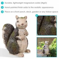 Sunnydaze Decor 13 in. Sunnydaze Indoor/Outdoor Garden Statue Silas The Woodland Squirrel -Sunnydaze Decor Sales sunnydaze decor garden statues art 219 4f 1000