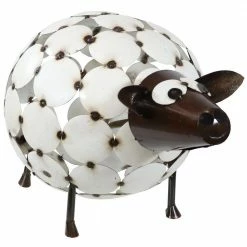 Sunnydaze Decor Shelby the Sheep Metal Art Statue