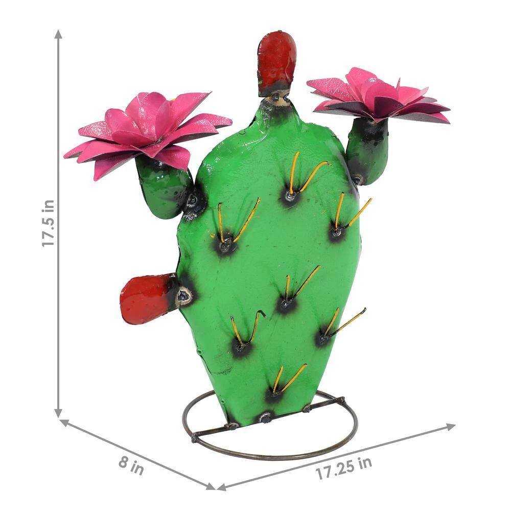 Sunnydaze Decor Sunnydaze 17.5 in. Tall Yellow-Needled Barrel Cactus Steel Garden Statue 6 Sunnydaze Decor Sunnydaze 17.5 in. Tall Yellow-Needled Barrel Cactus Steel Garden Statue - Image 6