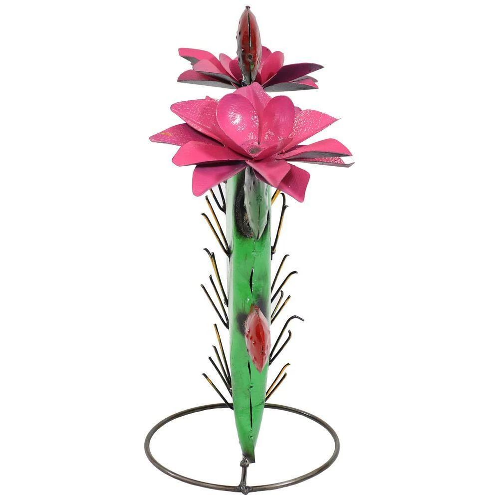 Sunnydaze Decor Sunnydaze 17.5 in. Tall Yellow-Needled Barrel Cactus Steel Garden Statue 8 Sunnydaze Decor Sunnydaze 17.5 in. Tall Yellow-Needled Barrel Cactus Steel Garden Statue - Image 8