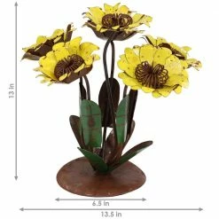 Sunnydaze Decor Sunnydaze 13 in. Tall Indoor/Outdoor Steel Sunflower Bouquet Garden Statue 11 Sunnydaze Decor Sunnydaze 13 in. Tall Indoor/Outdoor Steel Sunflower Bouquet Garden Statue -Sunnydaze Decor Sales sunnydaze decor garden statues cue 129 44 1000