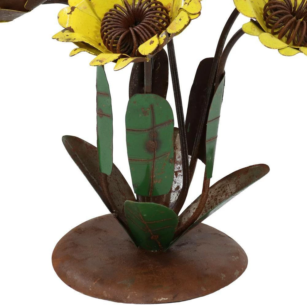 Sunnydaze Decor Sunnydaze 13 in. Tall Indoor/Outdoor Steel Sunflower Bouquet Garden Statue 2 Sunnydaze Decor Sunnydaze 13 in. Tall Indoor/Outdoor Steel Sunflower Bouquet Garden Statue - Image 2