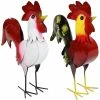 Sunnydaze Decor Sunnydaze 22 in. Tall Lewis and Cluck Steel Rooster Garden Statues