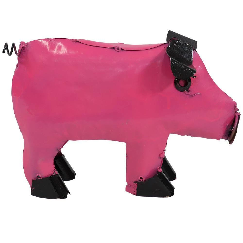 Sunnydaze Decor 8 in. Pink Princess Pig Indoor/Outdoor Steel Garden Statues (2-Pack) 5 Sunnydaze Decor 8 in. Pink Princess Pig Indoor/Outdoor Steel Garden Statues (2-Pack) - Image 5