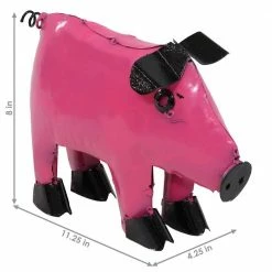 Sunnydaze Decor 8 in. Pink Princess Pig Indoor/Outdoor Steel Garden Statues (2-Pack) 8 Sunnydaze Decor 8 in. Pink Princess Pig Indoor/Outdoor Steel Garden Statues (2-Pack) -Sunnydaze Decor Sales sunnydaze decor garden statues cue 167 2pk 4f 1000