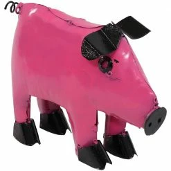 Sunnydaze Decor 8 in. Pink Princess Pig Indoor/Outdoor Steel Garden Statues (2-Pack) 11 Sunnydaze Decor 8 in. Pink Princess Pig Indoor/Outdoor Steel Garden Statues (2-Pack) -Sunnydaze Decor Sales sunnydaze decor garden statues cue 167 2pk fa 1000