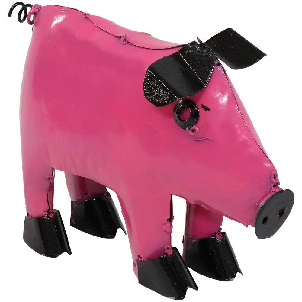 Sunnydaze Decor 8 in. Pink Princess Pig Indoor/Outdoor Steel Garden Statues (2-Pack) 6 Sunnydaze Decor 8 in. Pink Princess Pig Indoor/Outdoor Steel Garden Statues (2-Pack) - Image 6