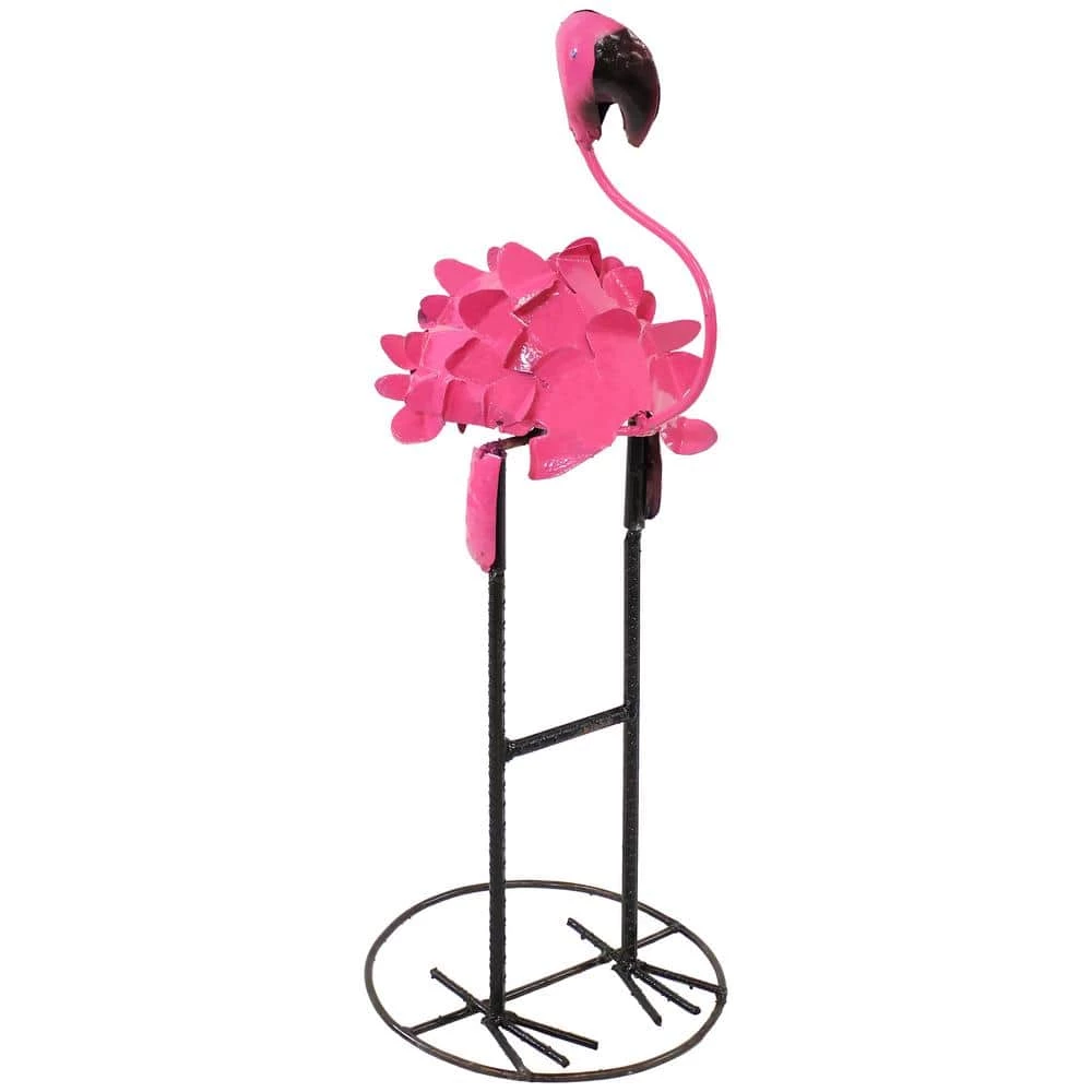 Sunnydaze Decor Sunnydaze 24 in. H Flamingo Metal Garden Statue 1 Sunnydaze Decor Sunnydaze 24 in. H Flamingo Metal Garden Statue