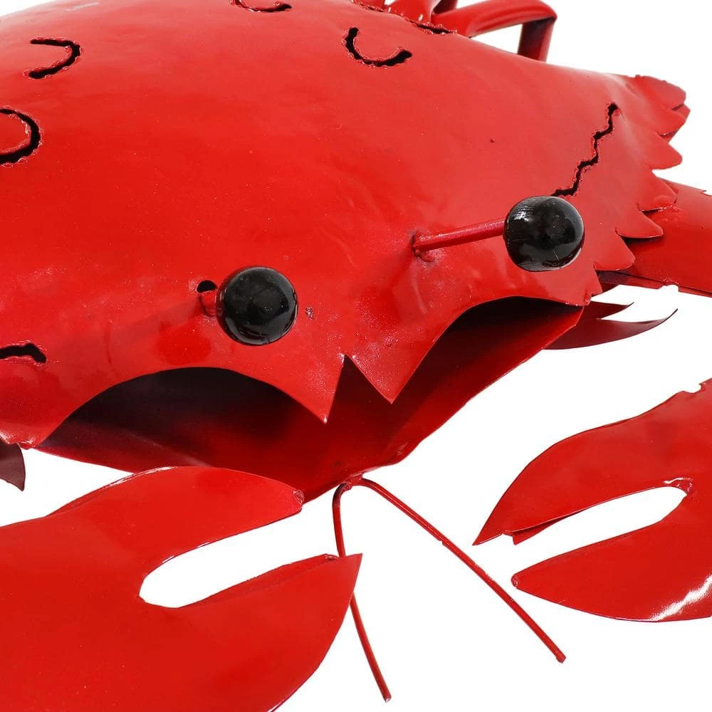 Sunnydaze Decor Sunnydaze 20.25 in. Clawdia the Crab Metal Garden Statue 4 Sunnydaze Decor Sunnydaze 20.25 in. Clawdia the Crab Metal Garden Statue - Image 4