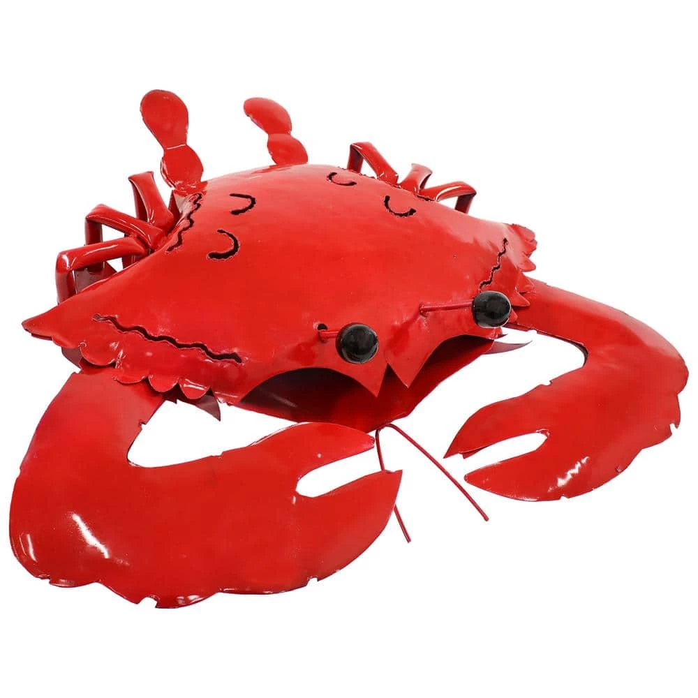 Sunnydaze Decor Sunnydaze 20.25 in. Clawdia the Crab Metal Garden Statue 1 Sunnydaze Decor Sunnydaze 20.25 in. Clawdia the Crab Metal Garden Statue